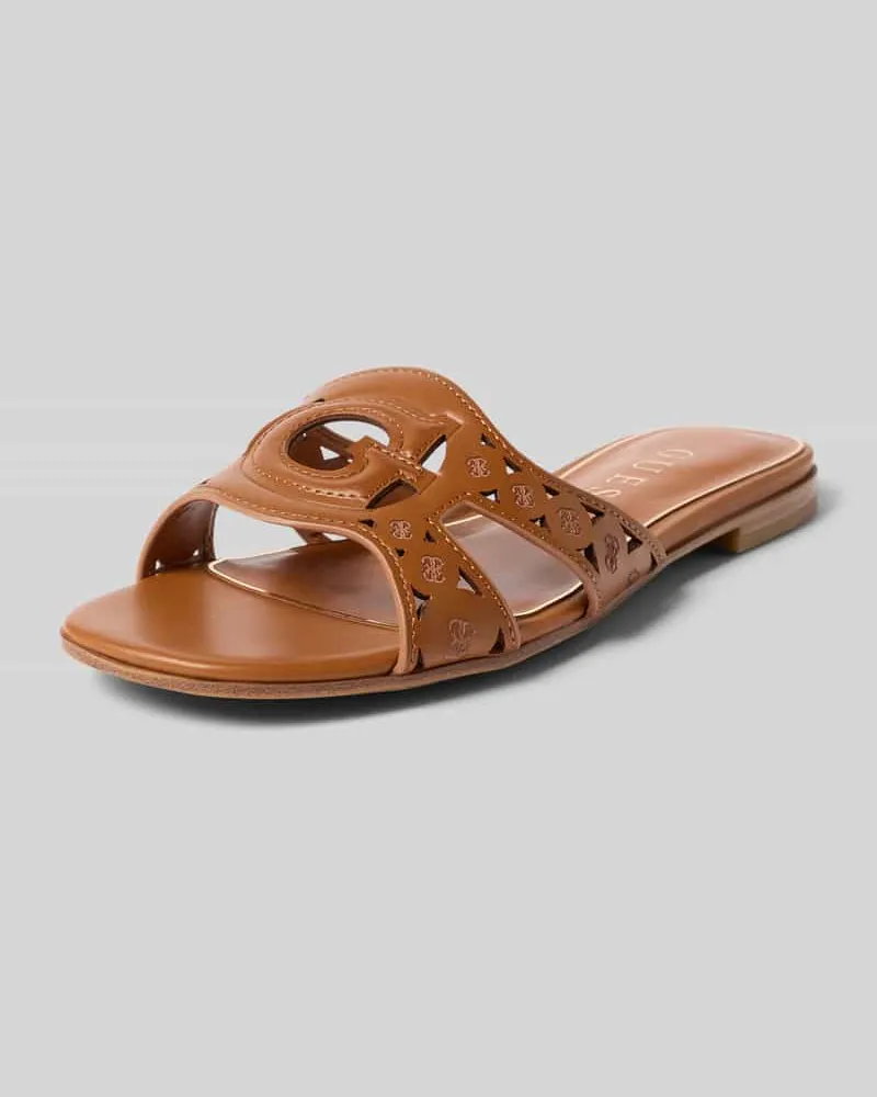 Guess Sandalette mit Logo-Muster Modell 'CIESTA2 Cognac