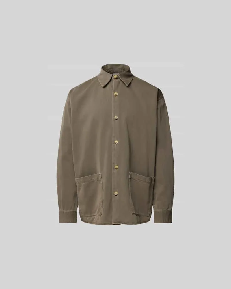 Won Hundred Freizeithemd mit Knopfleiste Khaki