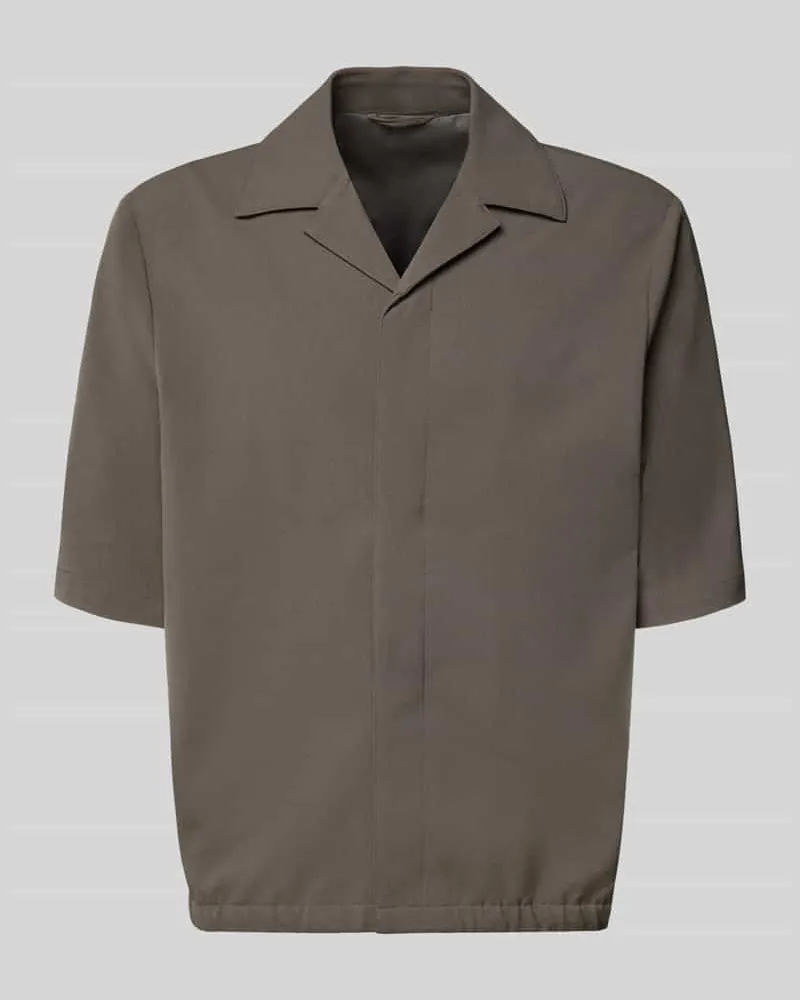 Lindbergh Relaxed Fit Hemdjacke mit Reverskragen Khaki
