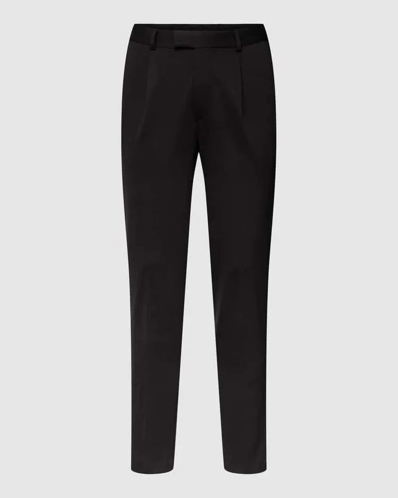 JOOP! Regular Fit Anzughose mit Bundfalten Black