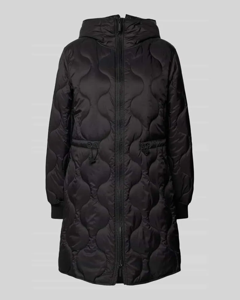 Emporio Armani Steppmantel mit Zweiwege-Reißverschluss Black