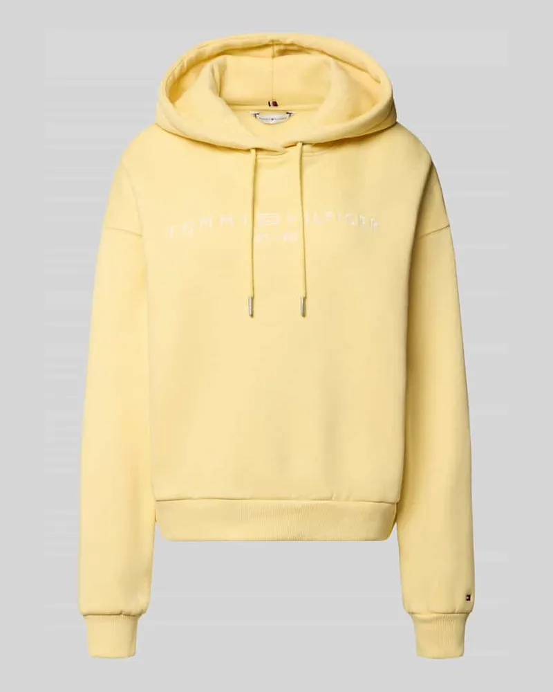 Tommy Hilfiger Relaxed Fit Hoodie aus Baumwoll-Mix Hellgelb