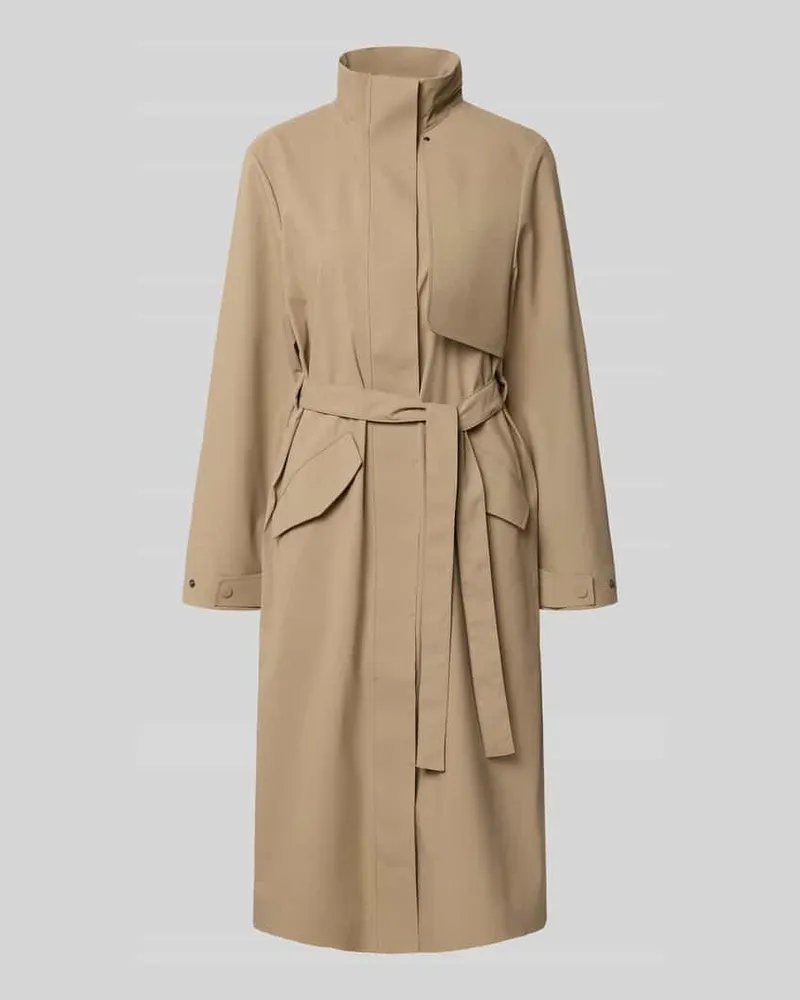 RAINS Regular Fit Mantel mit Stehkragen Modell 'Suva Beige