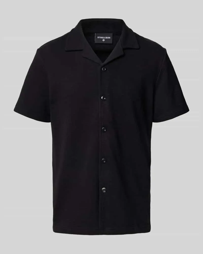Strellson Regular Fit Freizeithemd aus reiner Baumwolle Black