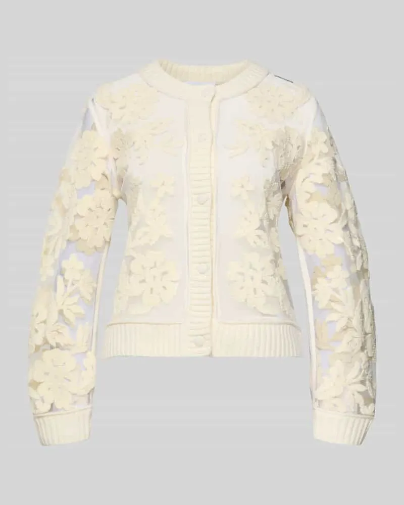 Rich&Royal Strickjacke mit Knopfleiste Ecru