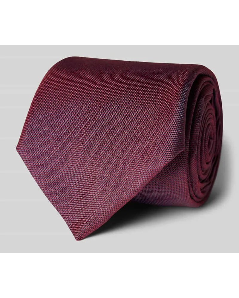 HUGO BOSS Krawatte mit Label-Patch Bordeaux