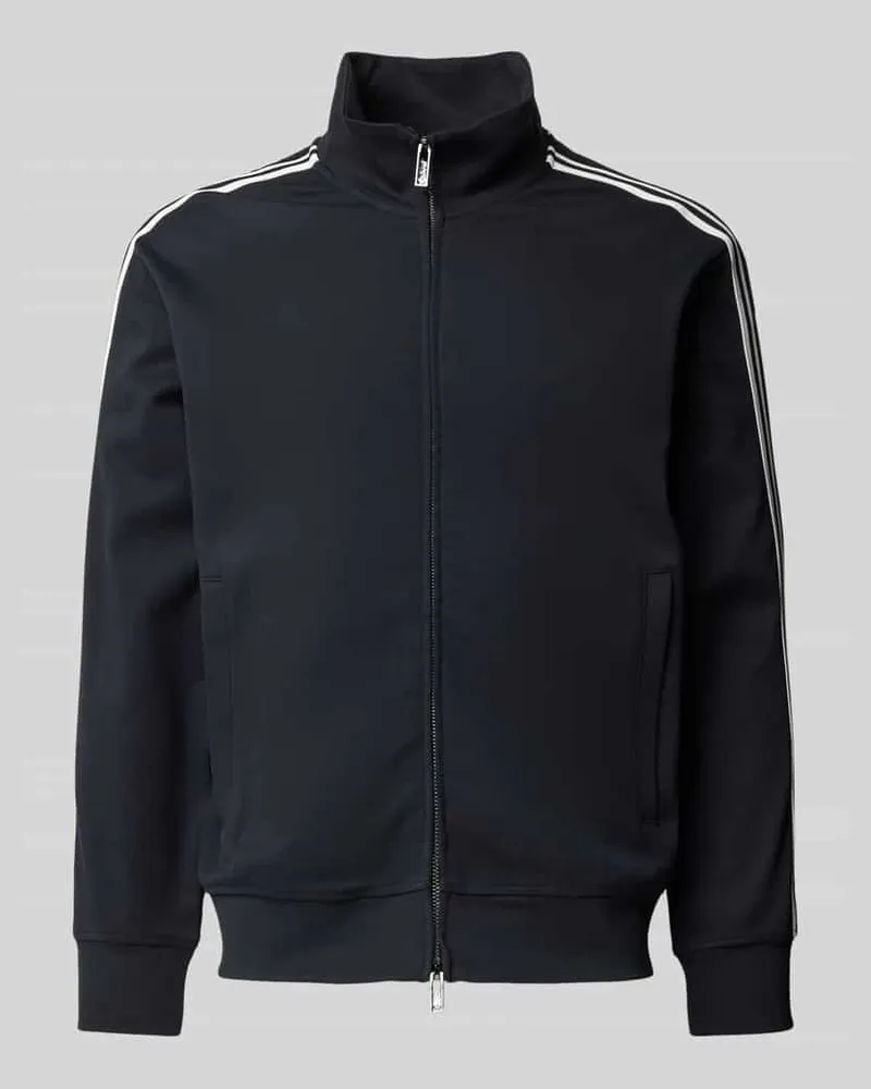 Emporio Armani Sweatjacke mit Stehkragen Marine