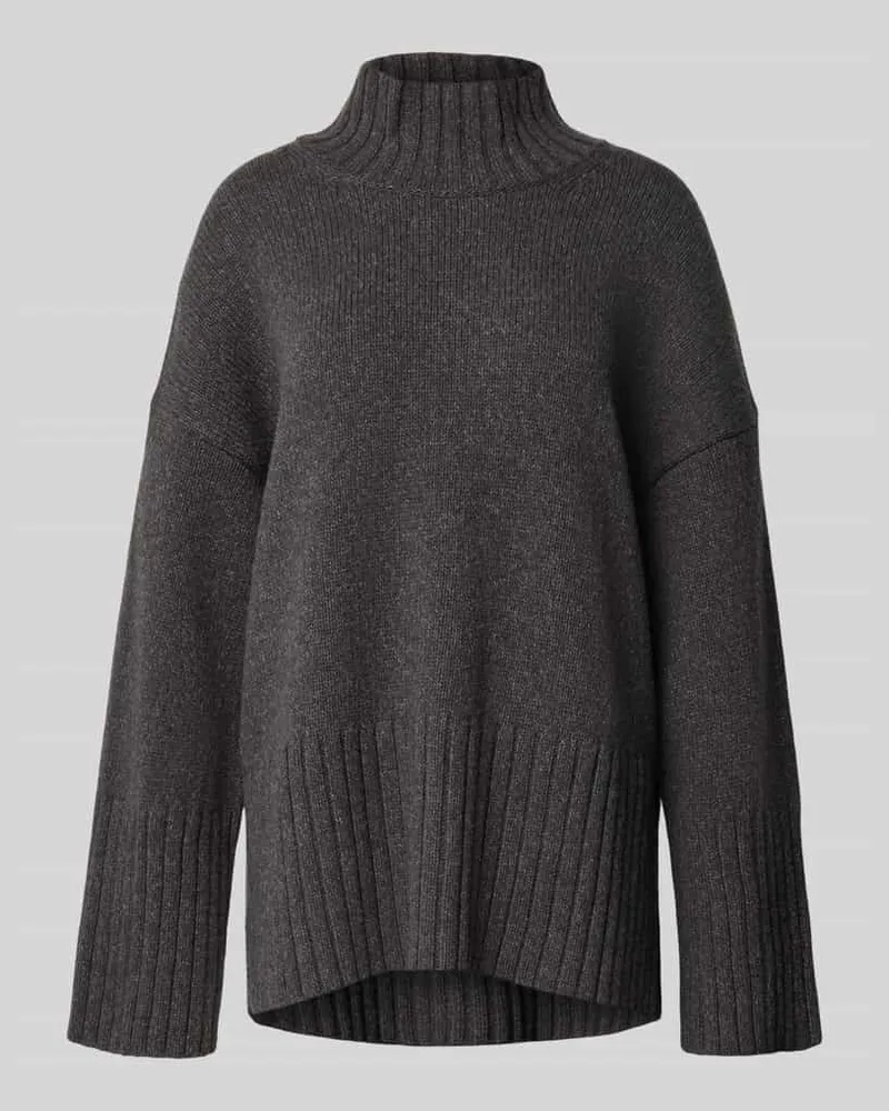 Barbour Comfort Fit Strickpullover aus Baumwoll-Woll-Mix Modell 'SERENA Dunkelgrau