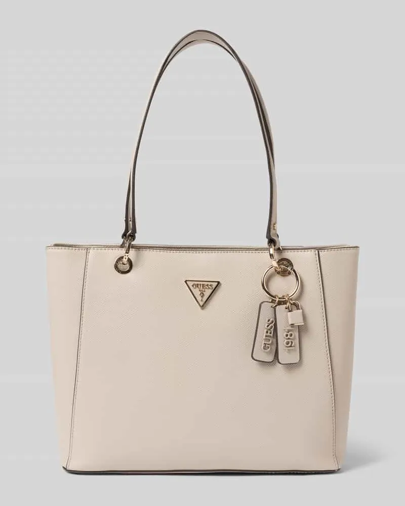 Guess Umhängetasche mit Label-Applikation Modell 'NOELLE II Taupe