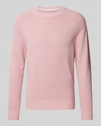 Marc O'Polo Strickpullover mit gerippten Abschlüssen Rosa