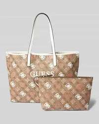 Guess Handtasche mit Label-Applikation Modell 'VIKKY Hellbraun