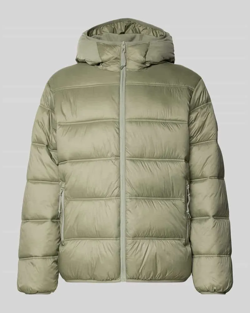 Tommy Hilfiger Regular Fit Steppjacke mit Mesh-Besatz Oliv