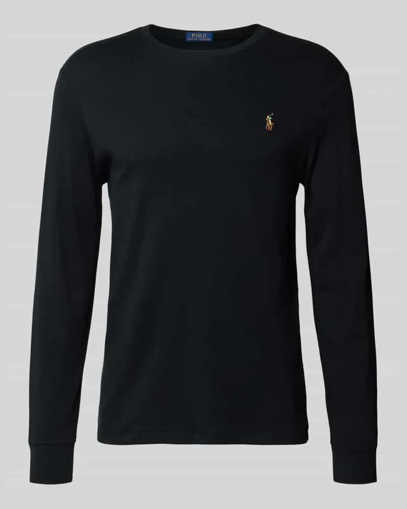 Ralph Lauren Longsleeve mit gerippten Abschlüssen Black