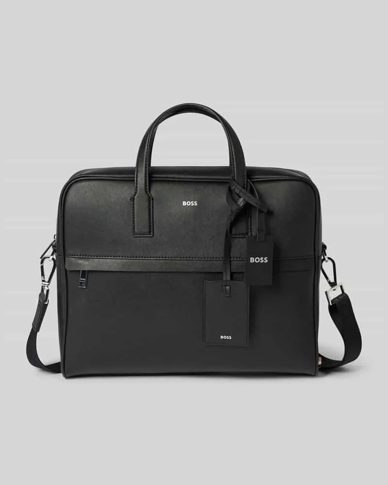 HUGO BOSS Handtasche mit Applikationen Modell 'Zair Black