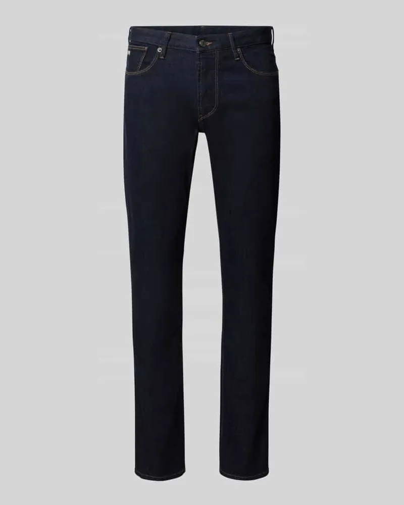 Emporio Armani Slim Fit Jeans im 5-Pocket-Design Blau