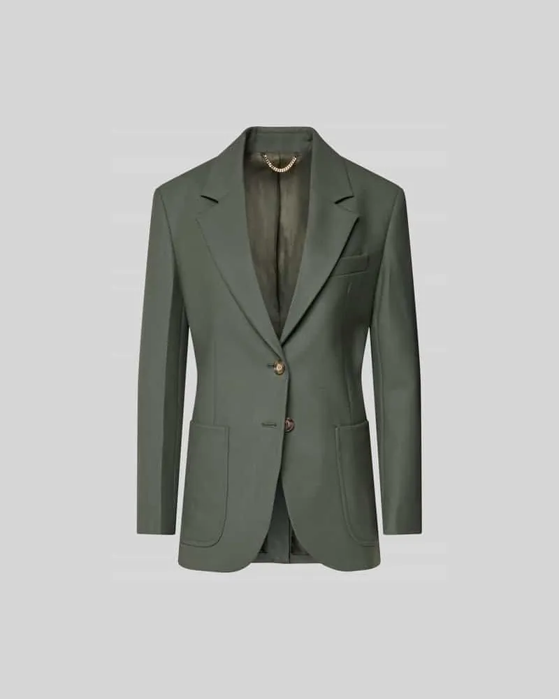 Victoria Beckham Slim Fit Blazer mit Reverskragen Schilf