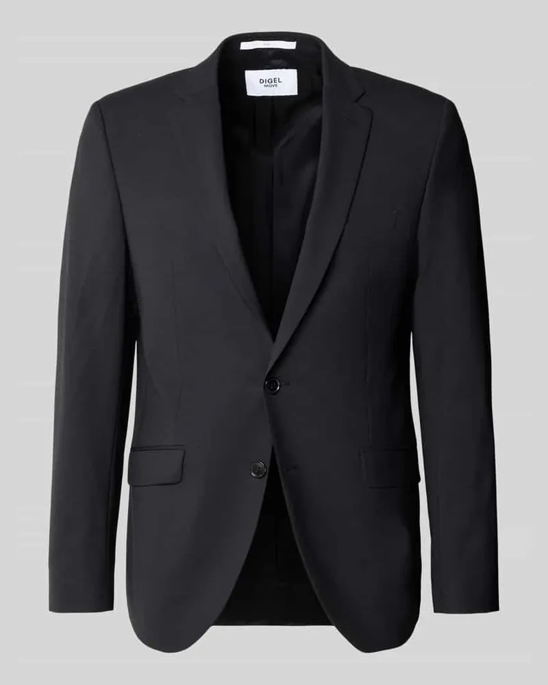 Digel Slim Fit 2-Knopf-Sakko mit Pattentaschen Modell 'Allan Black
