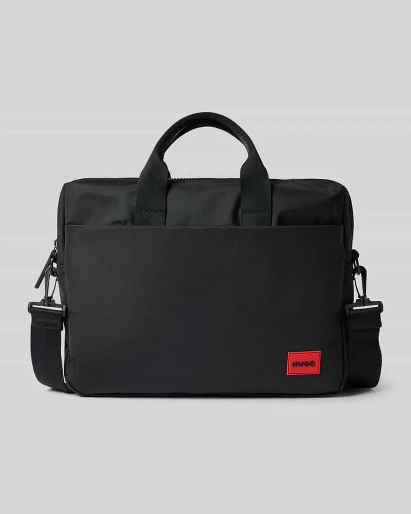 HUGO BOSS Laptoptasche mit Label Patch Modell 'ETHON 3.0_S Black