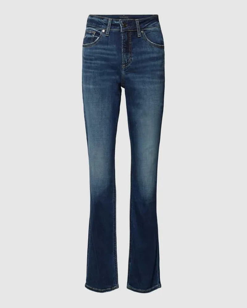 Silver Jeans Straight Leg Jeans im 5-Pocket-Design Modell 'Avery Dunkelblau