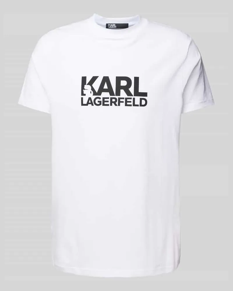 Karl Lagerfeld T-Shirt mit Label-Print Weiss