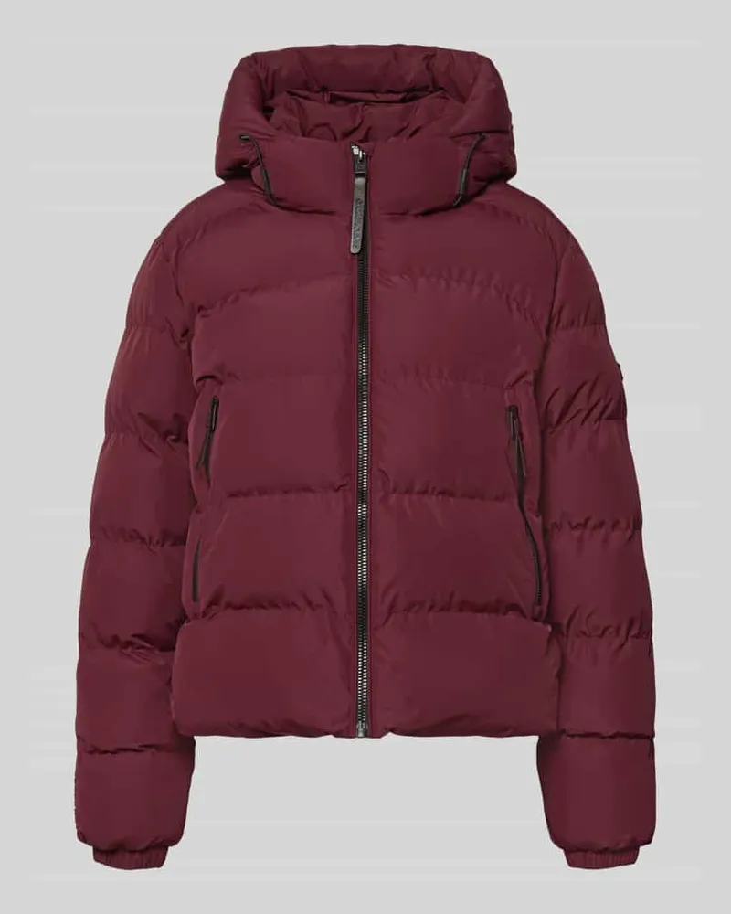 Superdry. Regular Fit Jacke in Stepp-Optik Bordeaux