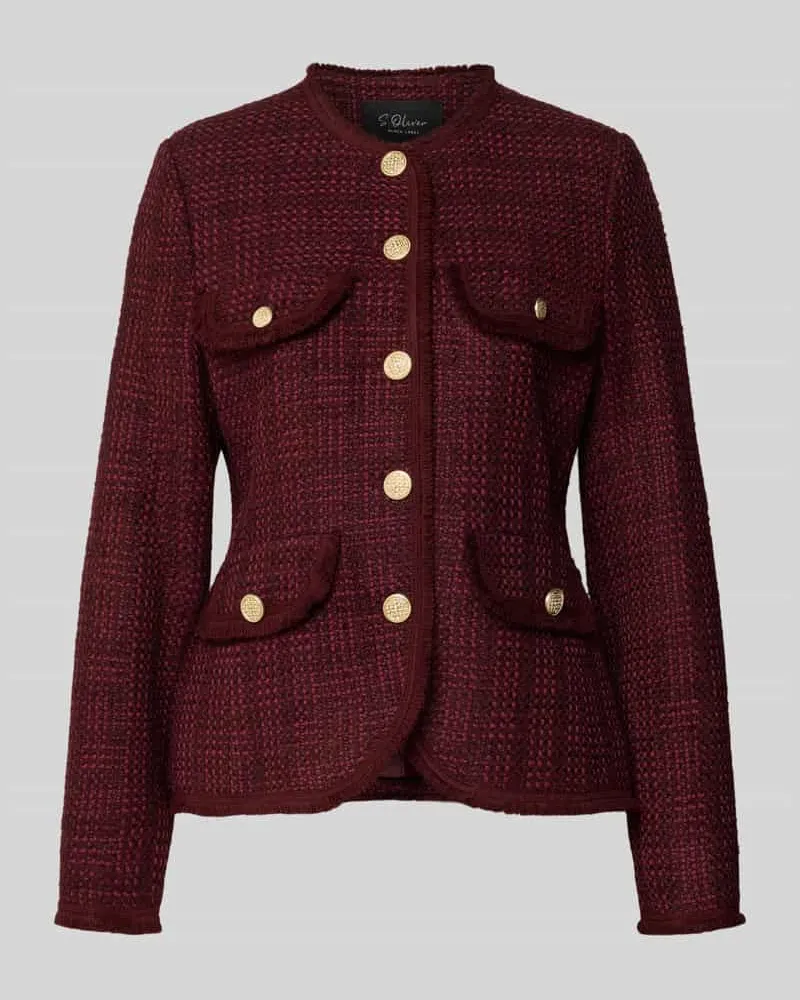 S.Oliver Kurzblazer mit goldfarbenen Zierknöpfen Bordeaux