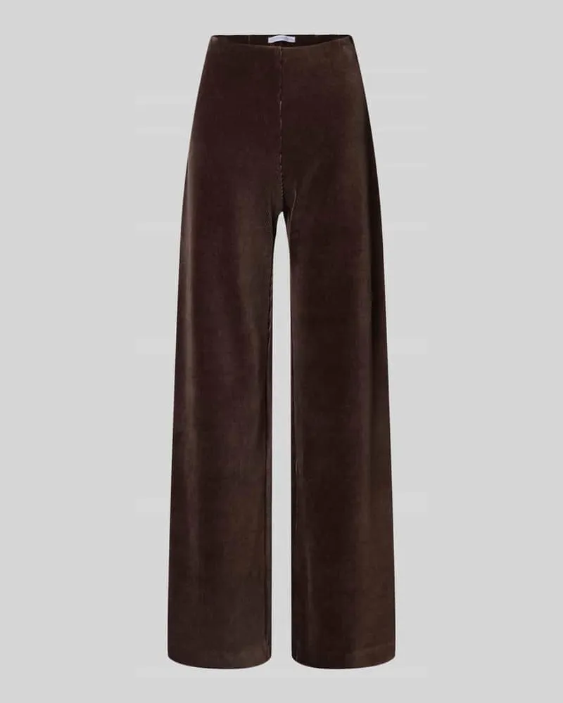 RAFFAELLO ROSSI  Wide Leg Cordhose Modell 'ELAINE Mittelbraun