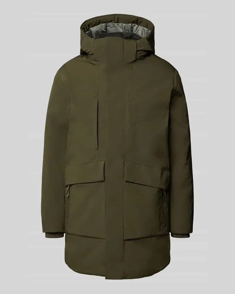 Jack & Jones Regular Fit Parka mit Pattentaschen Modell 'LAMOON Dunkelgruen