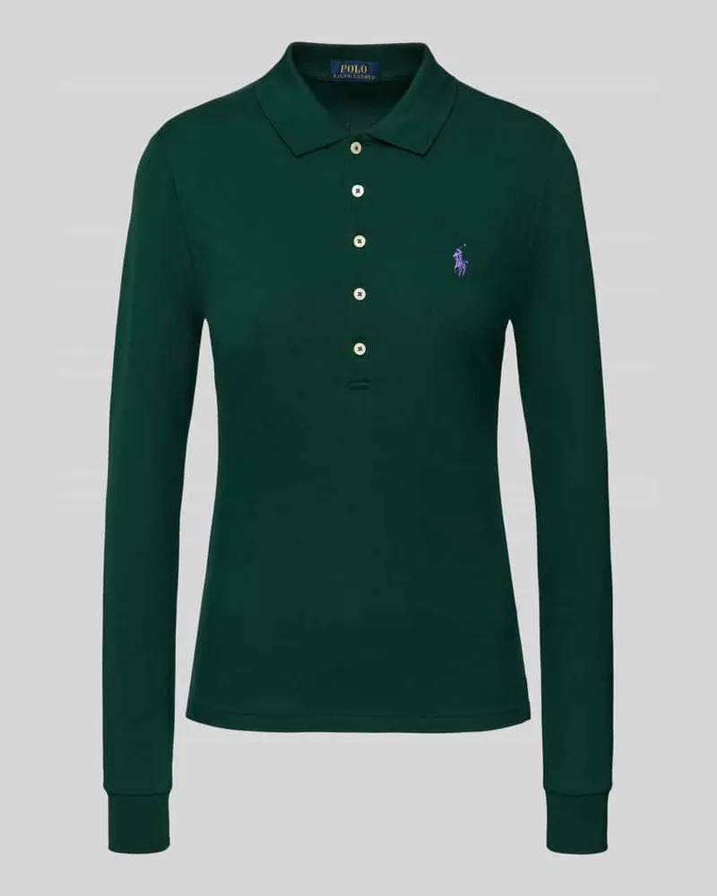Ralph Lauren Slim Fit Poloshirt mit Label-Stitching Modell 'JULIE Black