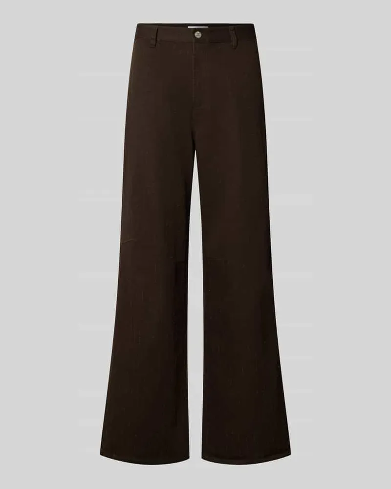 Samsøe & Samsøe Wide Fit Jeans aus reiner Baumwolle Mittelbraun
