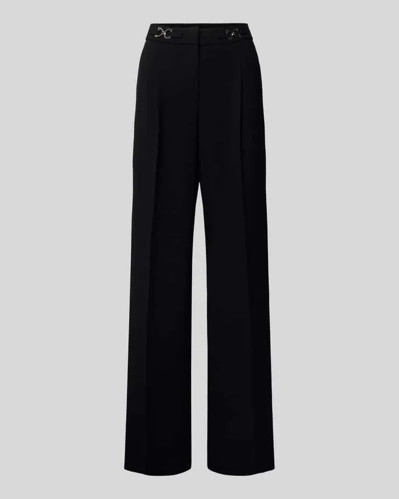 TONI Wide Leg Stoffhose mit Bundfalten Modell 'luisa Black