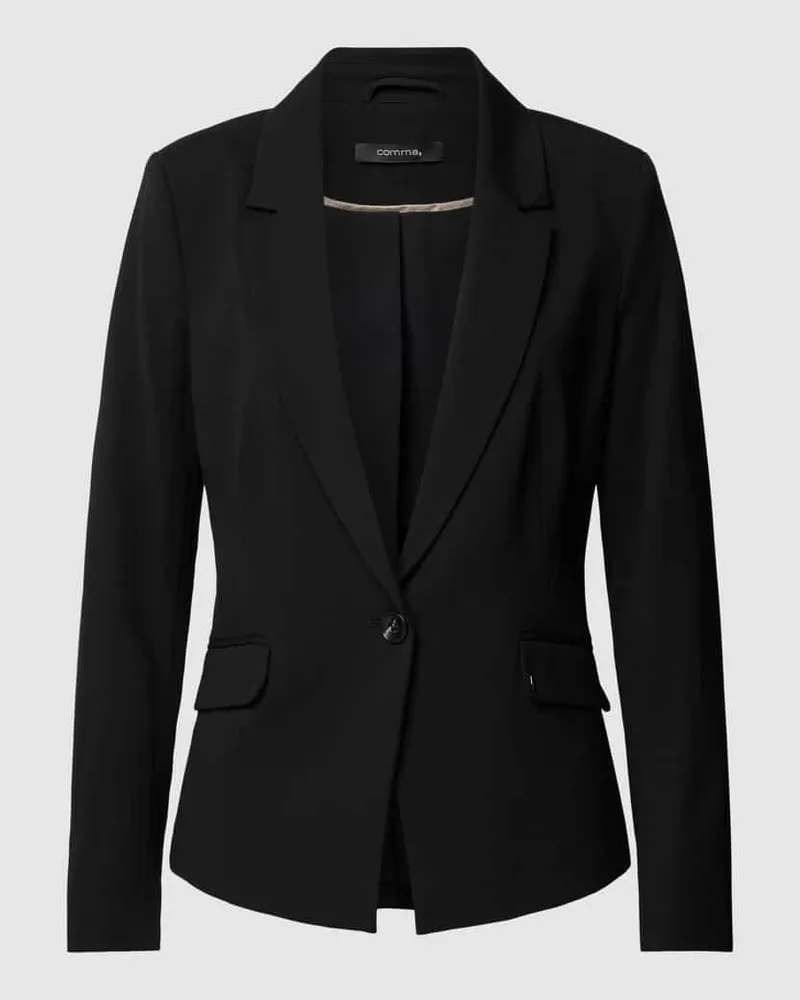 COMMA Shaped Fit Blazer aus Viskose-Mix Black