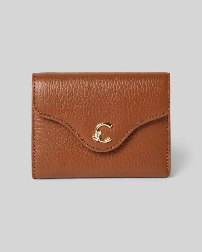 Coccinelle Portemonnaie mit Label-Detail Cognac