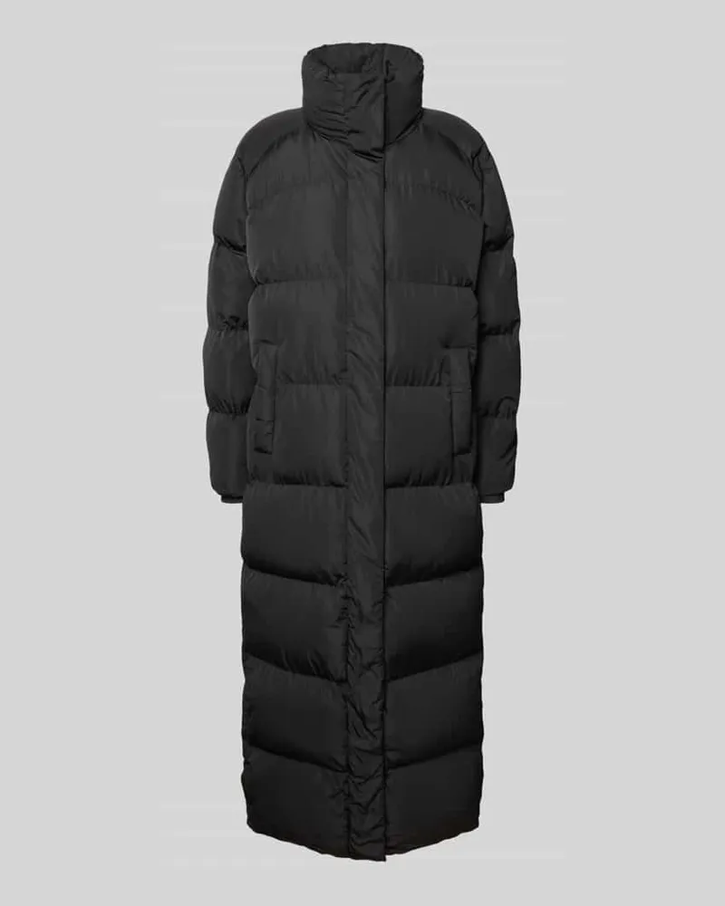 Superdry. Steppmantel mit Stehkragen Black