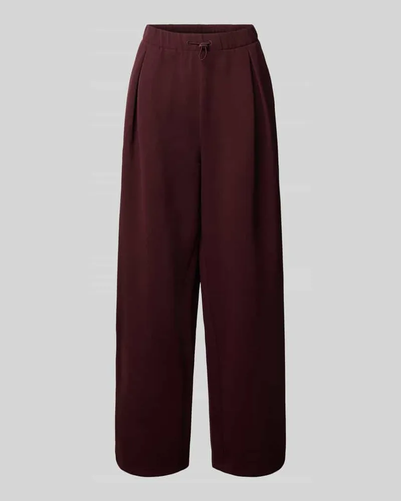 Lacoste Regular Fit Sweathose aus Baumwoll-Mix Bordeaux