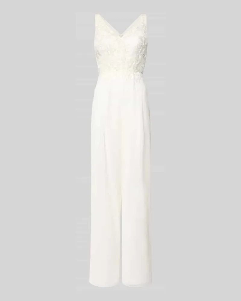 Laona Jumpsuit mit Spitze Offwhite