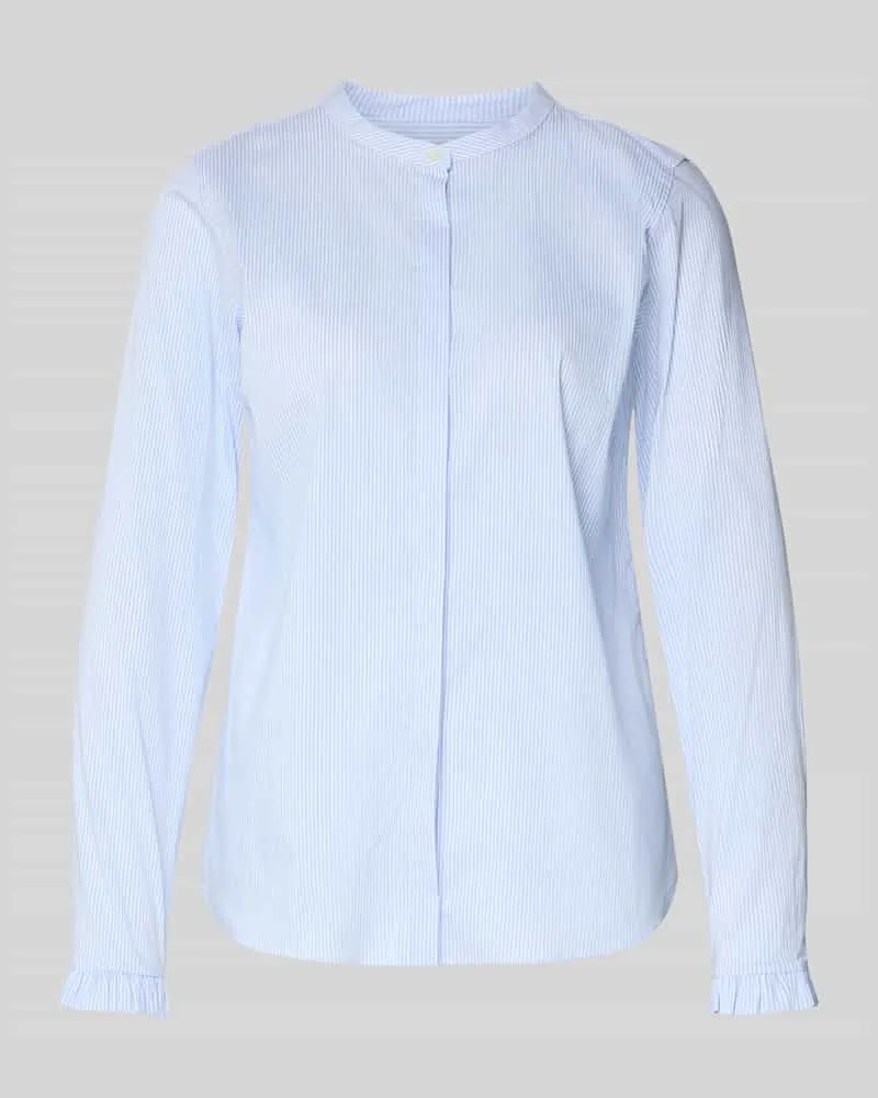 Mos Mosh Regular Fit Bluse mit Rundhalsausschnitt Modell 'Mattie Hellblau