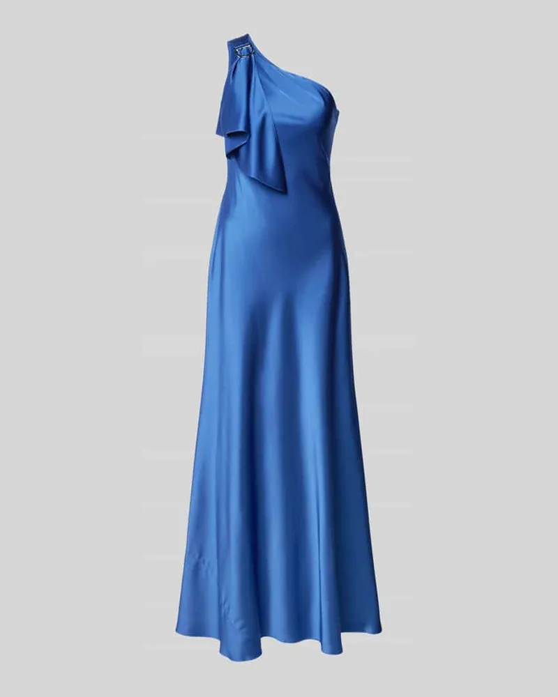 Ralph Lauren Abendkleid mit One-Shoulder-Träger Modell 'ELZIRA Blau