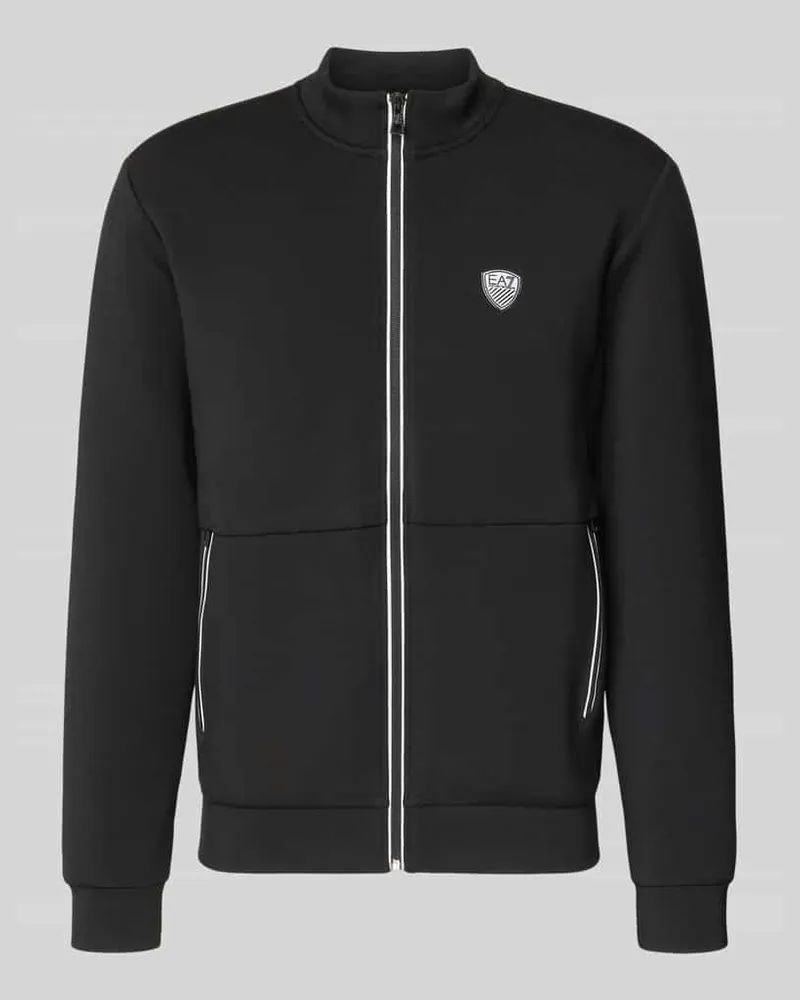EA7 Sweatjacke mit Reißverschluss Black