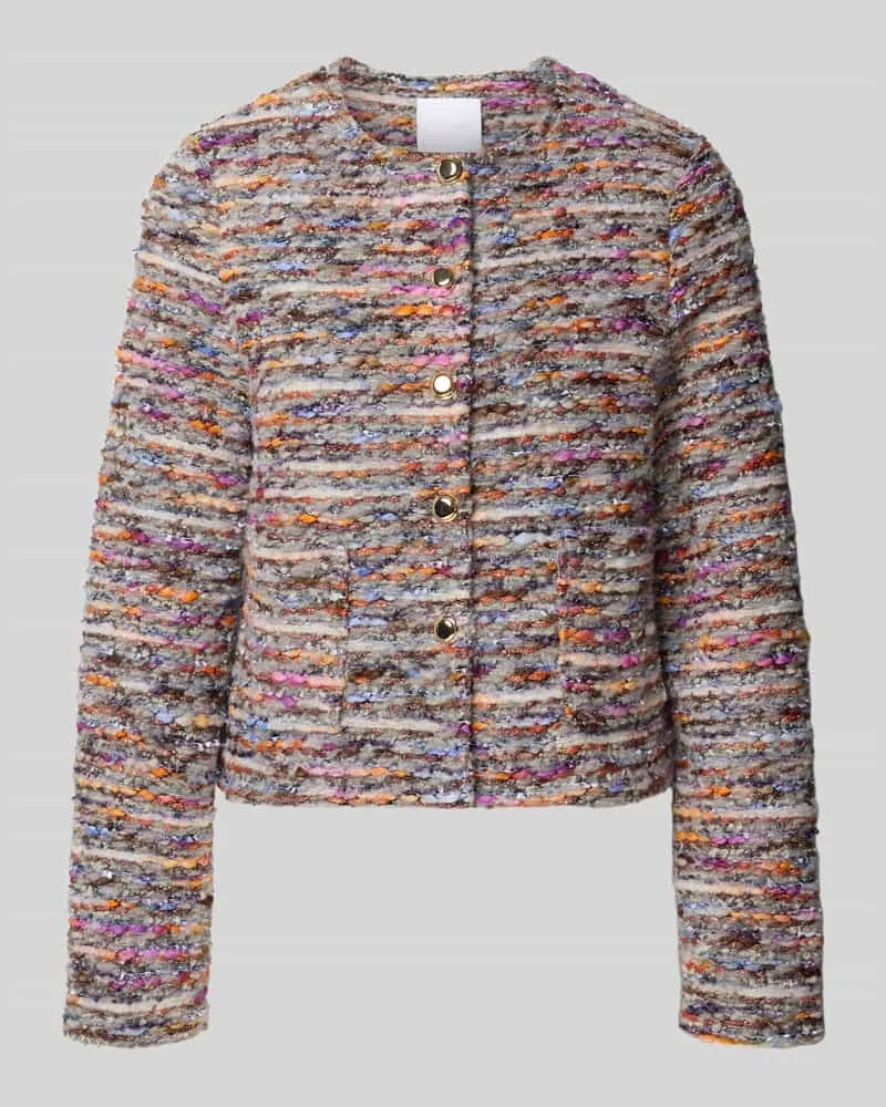 Rich&Royal Regular Fit Blazer mit Rundhalsausschnitt Orange