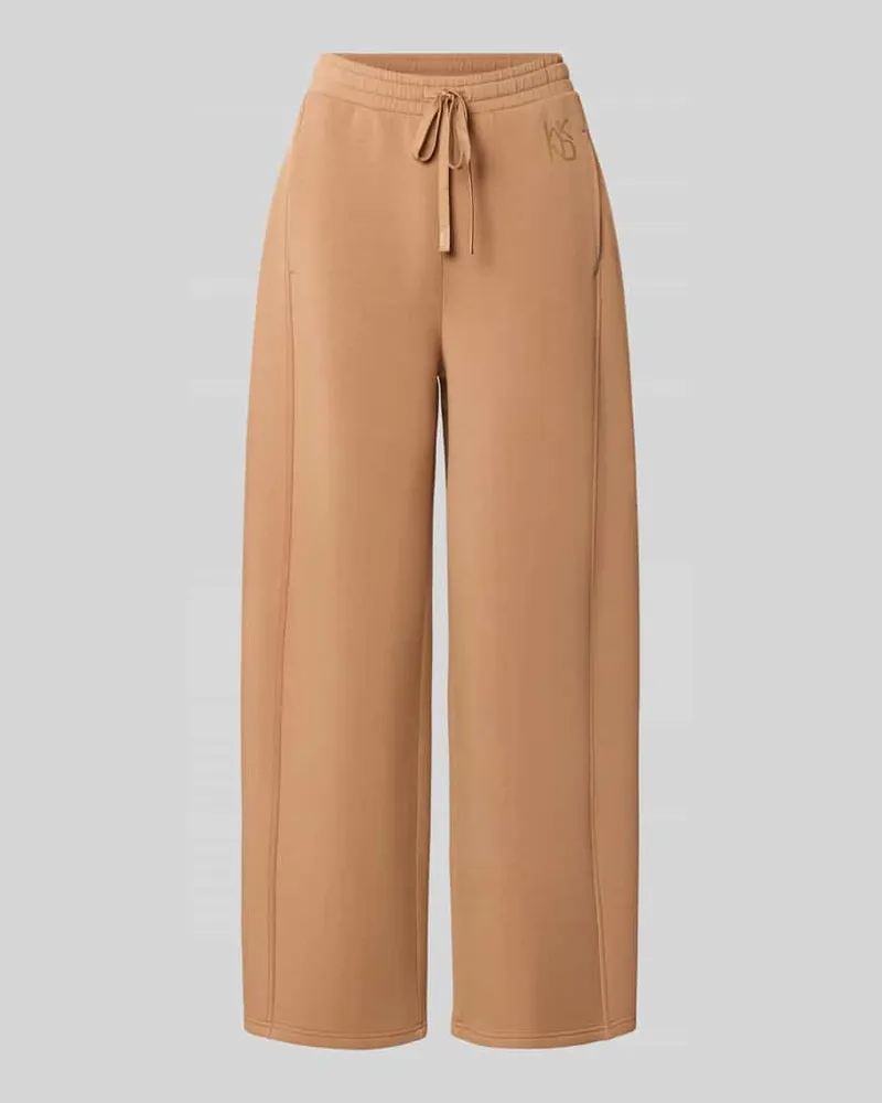 Max Mara Wide Leg Sweathose aus Modal-Mix Modell 'GETTO Camel