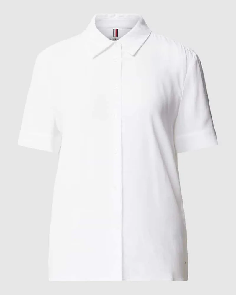 Tommy Hilfiger Bluse mit durchgehender Knopfleiste Modell 'ESSENTIAL FLUID Weiss