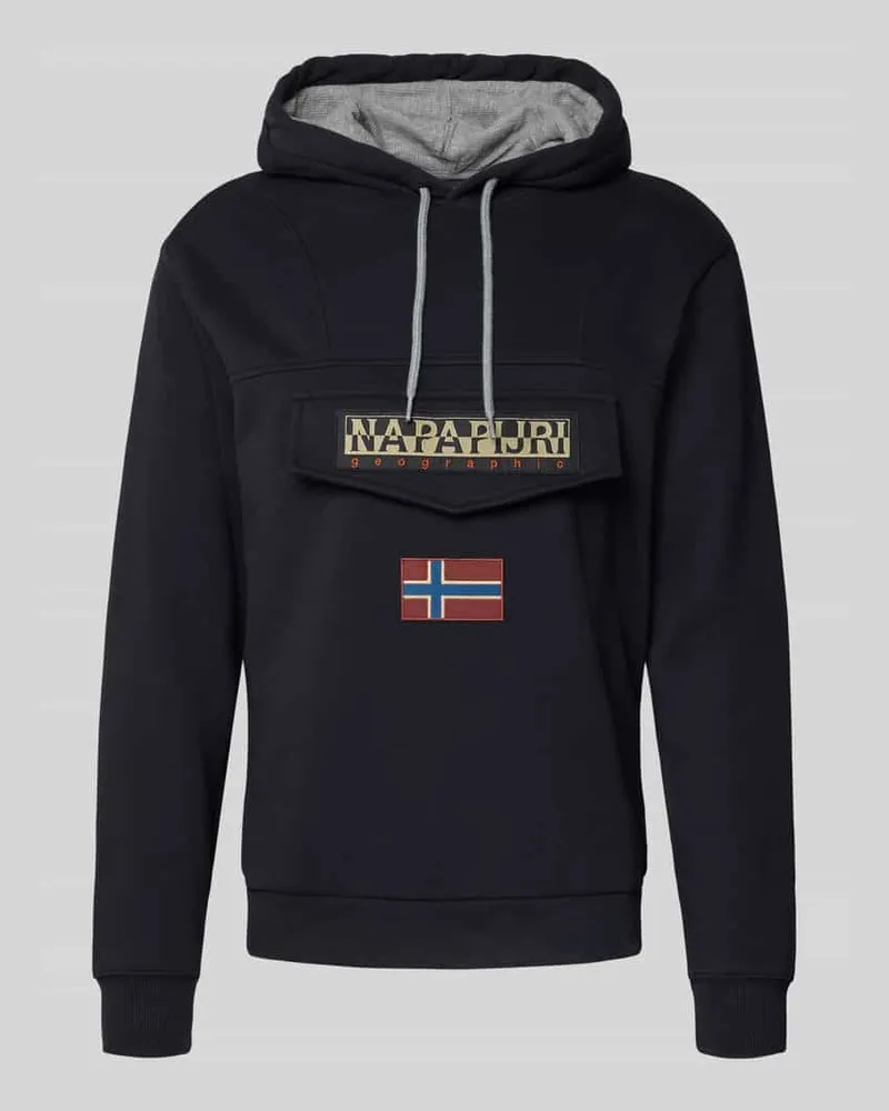 Napapijri Sweatshirt mit Label-Patch Modell 'BURGEE WINT Black