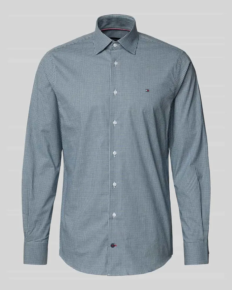 Tommy Hilfiger Regular Fit Businesshemd aus Baumwoll-Mix Bleu