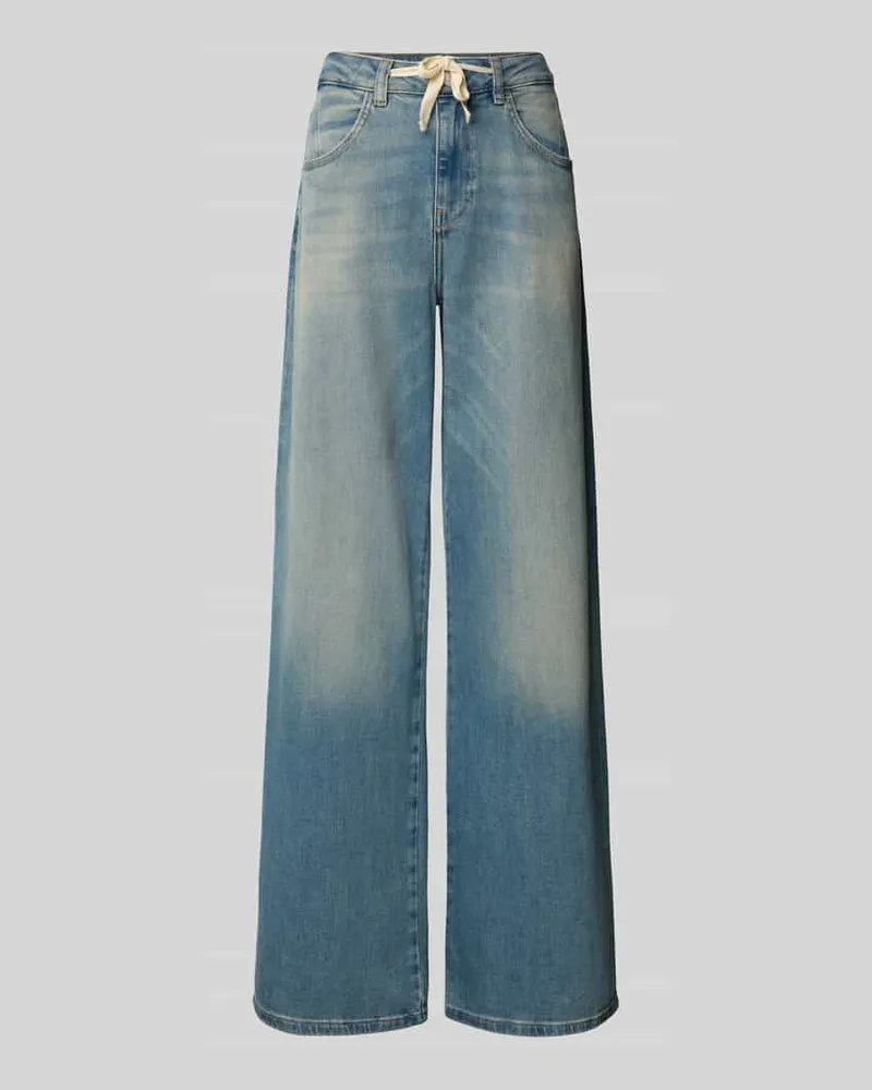 Mos Mosh Loose Fit Jeans mit Tunnelzug Modell 'Milo Blau
