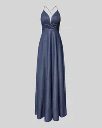 LUXUAR Abendkleid mit Herz-Ausschnitt Marine