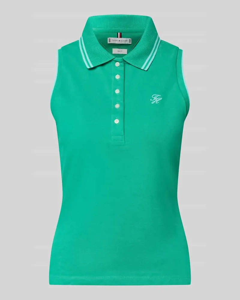 Tommy Hilfiger Slim Fit Poloshirt aus Baumwoll-Mix Gruen
