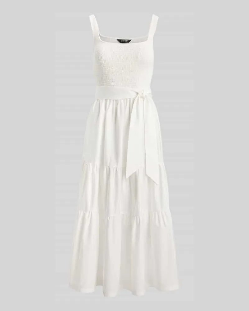Ralph Lauren Freizeitkleid aus reiner Baumwolle Weiss