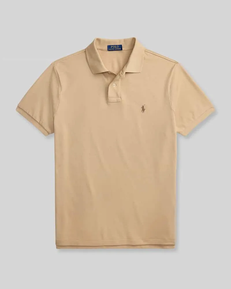 Ralph Lauren Regular Fit Poloshirt aus reiner Baumwolle Beige