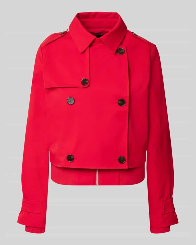 monari Kurzer Trenchcoat mit Ärmelriegeln Hellrot